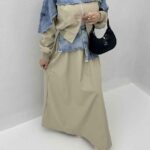 ست کت و دامن ترکیبی جین کد 160675