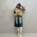 کت کتان کلاه دار کد 200708