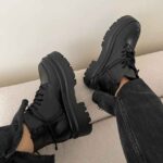 نیم بوت بند دار بغل زیپ کد 140799