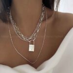 گردنبند زنجیری قفل کد 310345