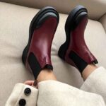 نیم بوت چرم بغل کش کد 140833