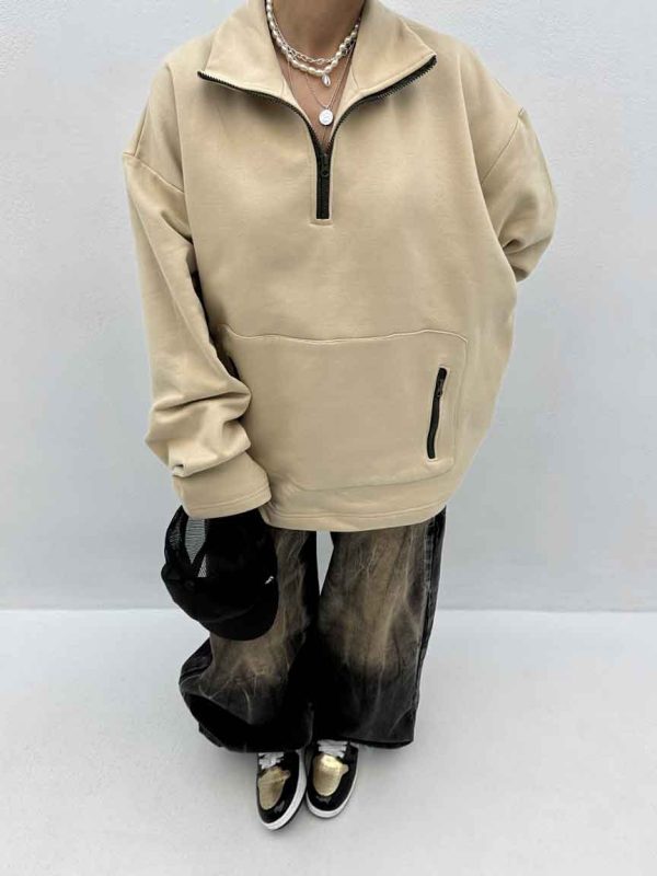 دورس نیم زیپ ساده کد 200714