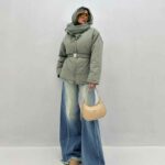 کاپشن کمربنددار کد 200771