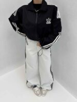 سوییشرت ADIDAS آستین زیپدار کد 160503 - Image 2