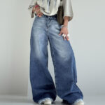 شلوار جین بگ کمر ریش کد 101625