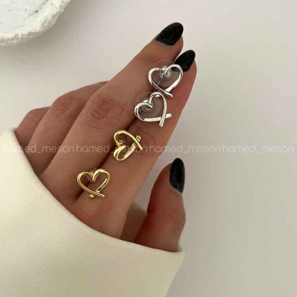 گوشواره قلب مینیمال کد 310410