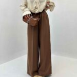 شلوار پارچه پیله ای کد 101696