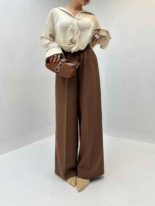 شلوار پارچه پیله ای کد 101696