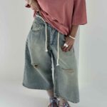 شلوار جین برمودا کد 101729