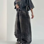 شلوار بگ زاپ دار کد 101669