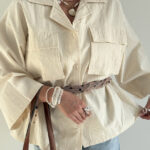 شومیز 2 جیب کد 200788