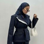 کت جین برش دار کد 120312