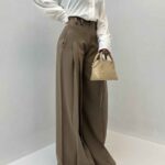 شلوار کرپ 2 پیله کد 101670