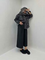 شومیز جلو کوک راه راه کد 200782 - Image 17