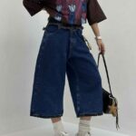 شلوار جین برمودا 2 تیکه کد 101671