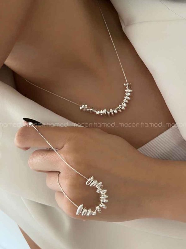 ست دستبند و گردنبند مینیمال کد 310396