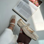 کفش باله گل دوزی کد 140977