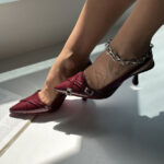 کفش پاشنه بلند 2 سگک کد 140958