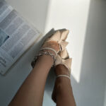 کفش پاشنه بلند پشت بند کد 140976