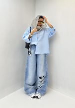 شومیز لینن نچرال کد 220492 - Image 11