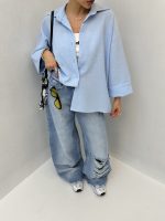 شومیز لینن نچرال کد 220492 - Image 12