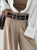 شلوار گاباردین کمردوبل کد 101735 - Image 2