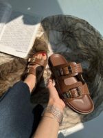 صندل سگک دار پوست ماری کد 140987 - Image 5