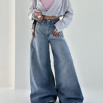 شلوار جین بگ ساده کد 101750