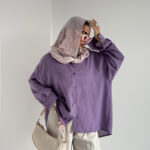 شومیز پشت چاک لینن کد 220512