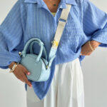 شومیز راه راه تک جیب کد 220534