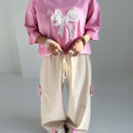 ست تیشرت و شلوار پاپیون کد 160756