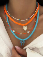 گردنبند مرواریدی طرح دار کد 310483 - Image 2