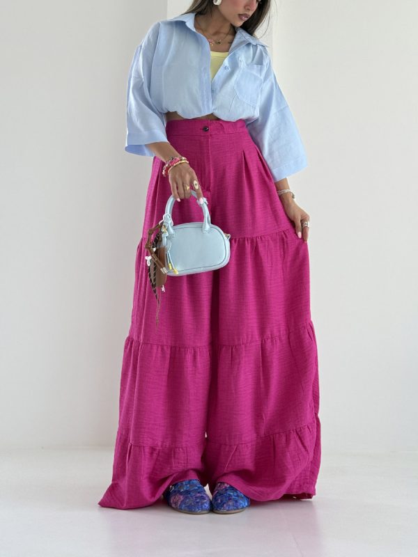 شلوار دامنی چین دار کد 101835