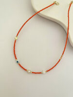 گردنبند مرواریدی طرح دار کد 310483 - Image 5