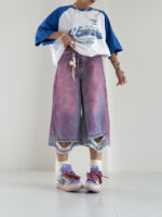 شلوار جین برمودا آبرنگی کد 101839 - Image 3