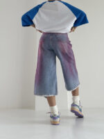 شلوار جین برمودا آبرنگی کد 101839 - Image 2