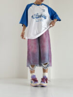 شلوار جین برمودا آبرنگی کد 101839 - Image 6