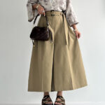 شلوار دامنی کمربنددار کد 101804