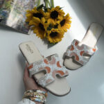 صندل HERMES نگین دار کد 141008