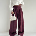 شلوار پارچه ای راه راه کد 101812