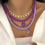 گردنبند مرواریدی طرح دار کد 310483