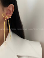 گوشواره پاپیونی ریش دار کد 310470 - Image 2