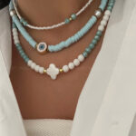 گردنبند 3 رج کریستال کد 310509