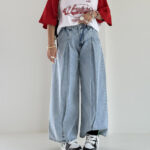 شلوار جین کراپ بگ کد 101849