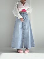 شلوار جین کراپ فول بگ کد 101850 - Image 2