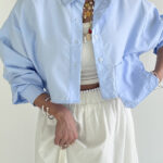 شومیز نیم تنه تک جیب کد 220465