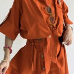 ست شومیز و دامن جلوگره کد 160795