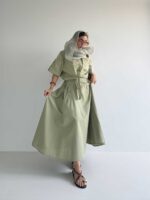 ست شومیز و دامن جلوگره کد 160795 - Image 8