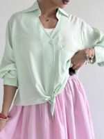 شومیز تک جیب صونا کد 220562