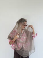 شال ابریشمی راه راه کد 310529 - Image 9